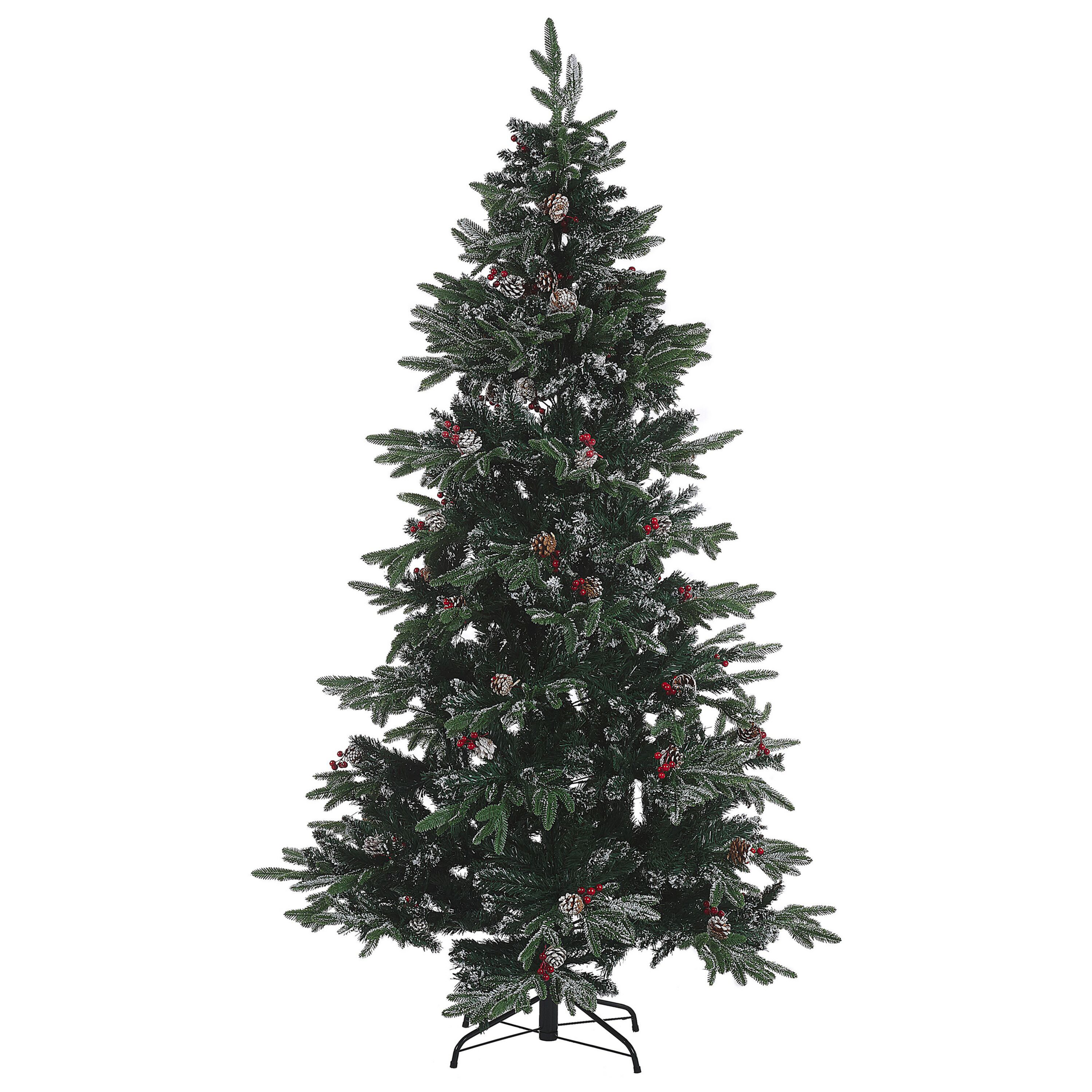 Beliani - Sapin de Noël Artificiel 210 cm Vert avec effet Branches Givrées et Décorations Idéal Pour les Fêtes Beliani - Image 1