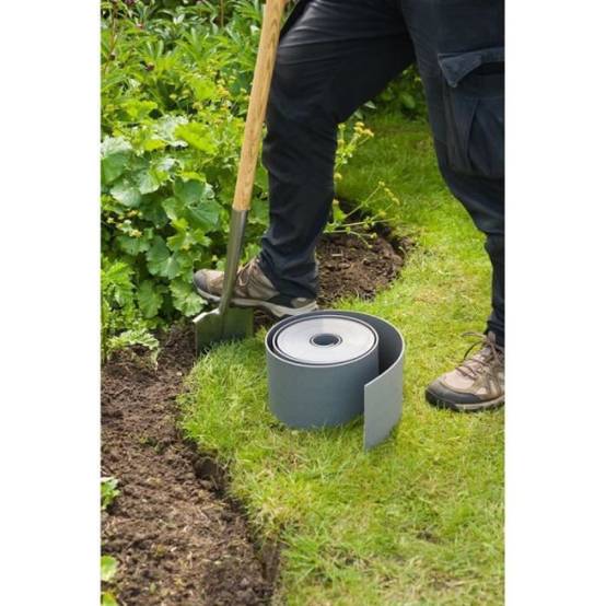 Bordure de jardin en polyéthylene gris H7,5 cm x 10 m - NATURE - Image 2