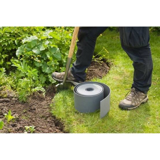 Bordure de jardin en polyéthylene gris H7,5 cm x 10 m - NATURE - Image 3
