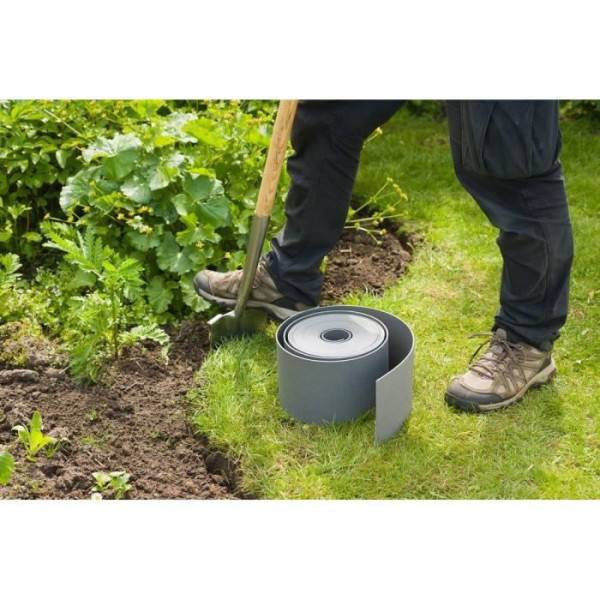 Bordure de jardin en polyéthylene gris H7,5 cm x 10 m - NATURE - Image 3