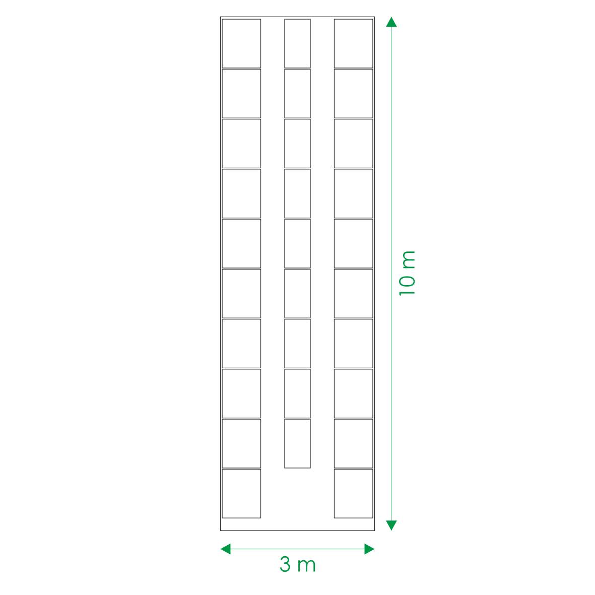 Kit de jardinière surélevées pour une serre 3x10 m, acier galvanisé, Klasika Greenhouses - Image 6