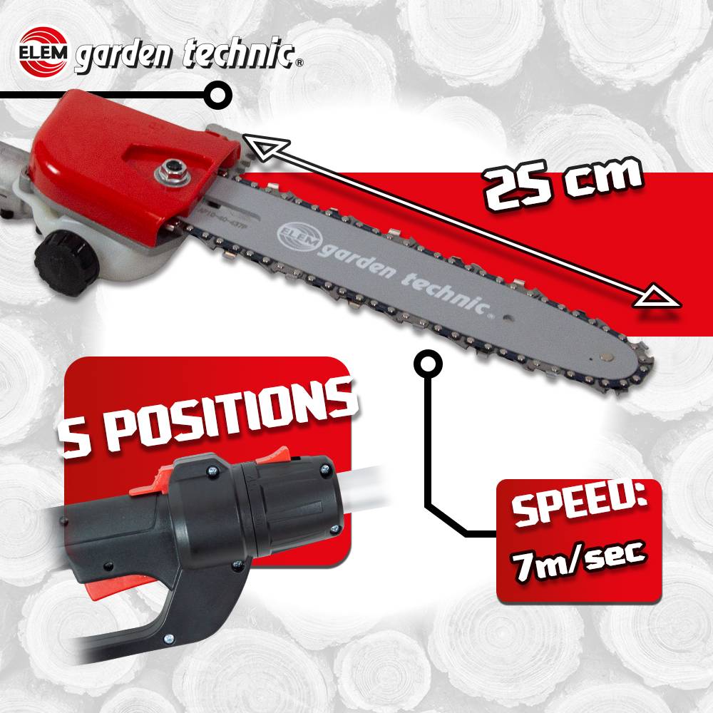 Elem Garden Technic - Scie à ébrancher - Taille haies sur perche 1010W - Image 4