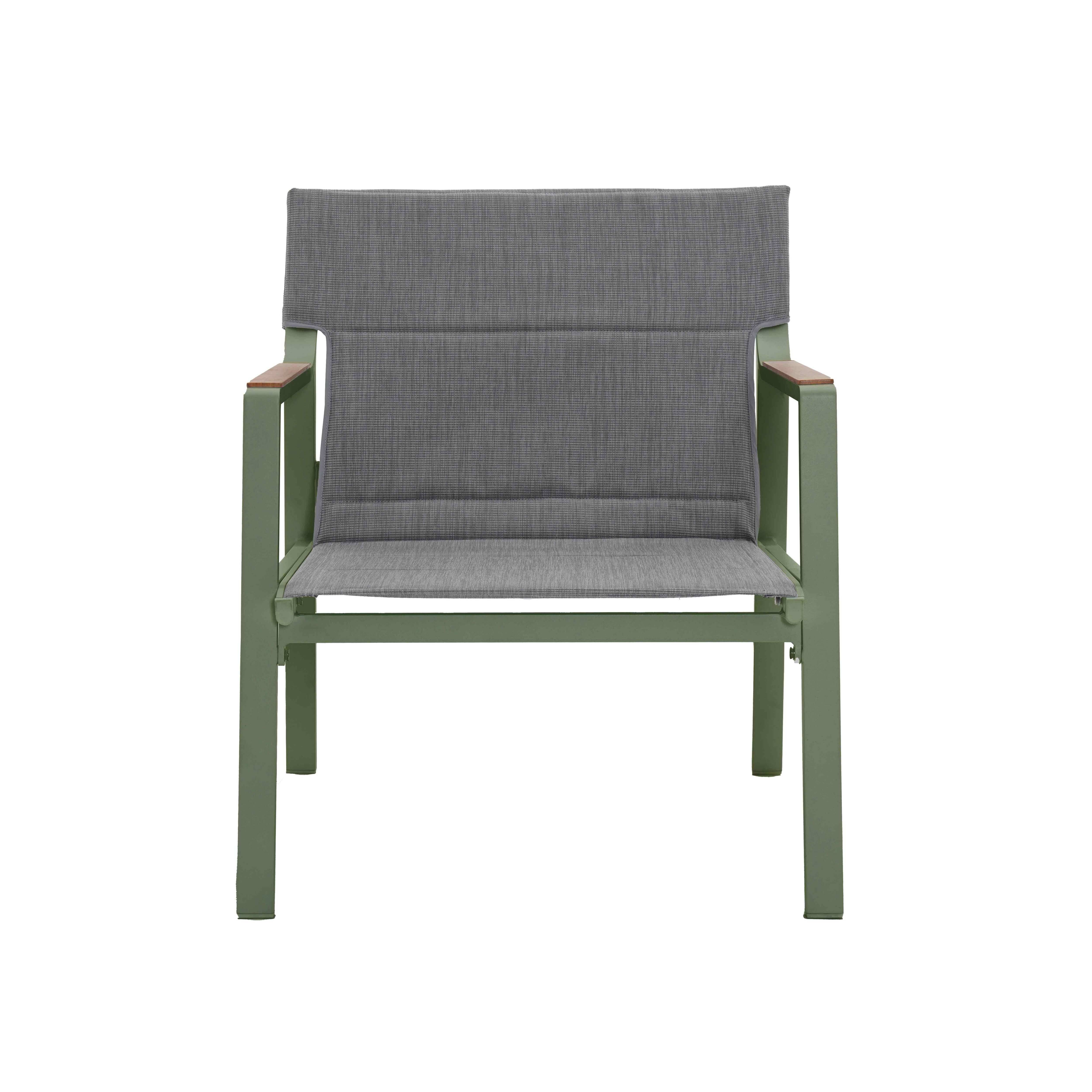 Oviala - Salon de jardin 4 places en aluminium vert kaki Leki - Oviala - Image 6