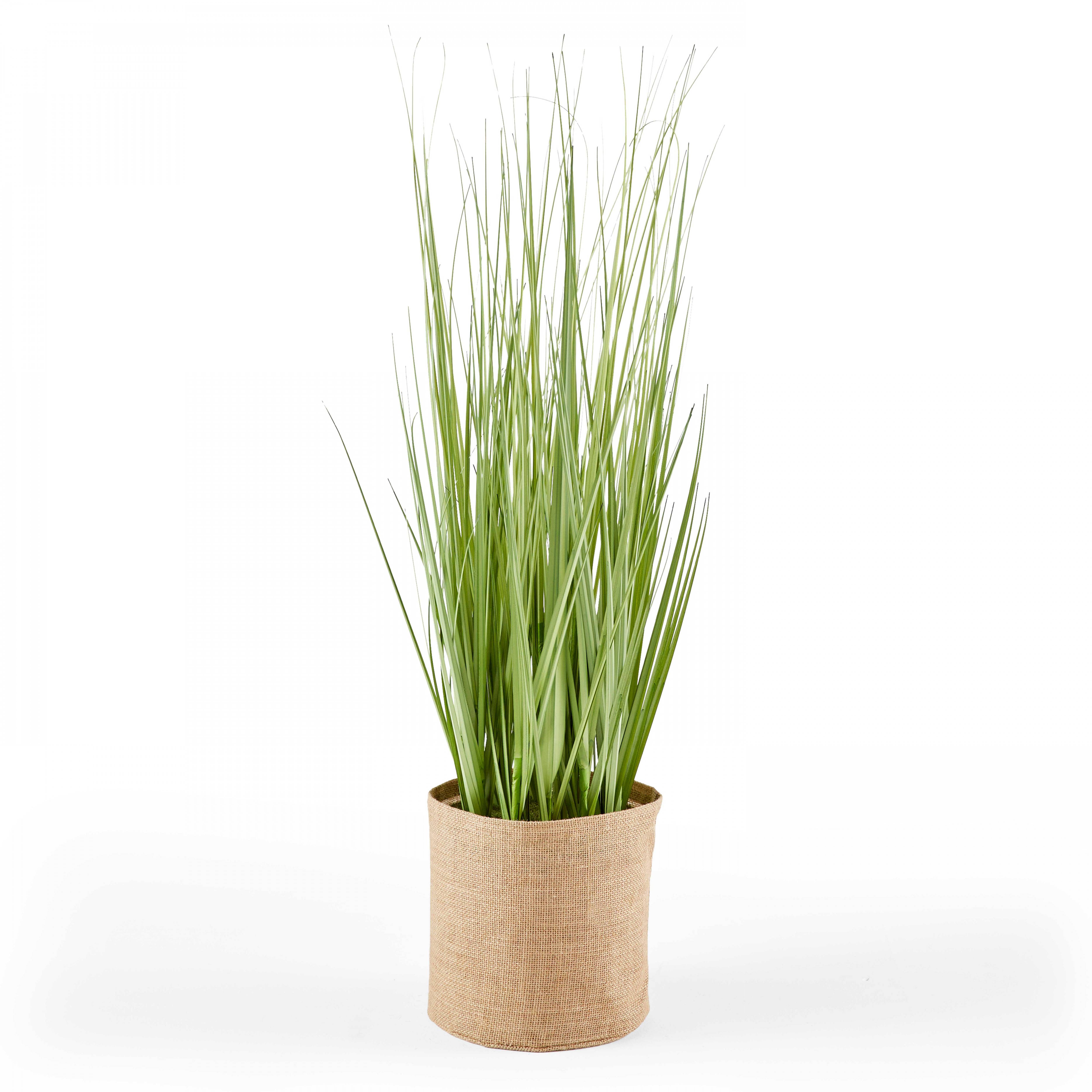 Oviala - Plante artificielle herbe folle en pvc vert  - Oviala - Image 1