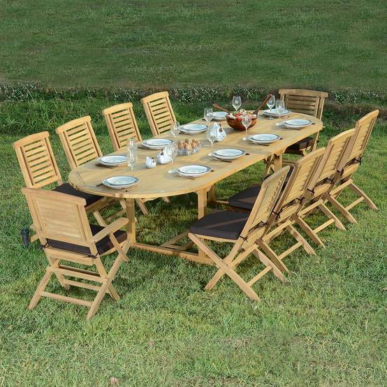 Teck'Attitude - Salon de jardin teck massif Khania, 10 places - TECK'Attitude - Image 2