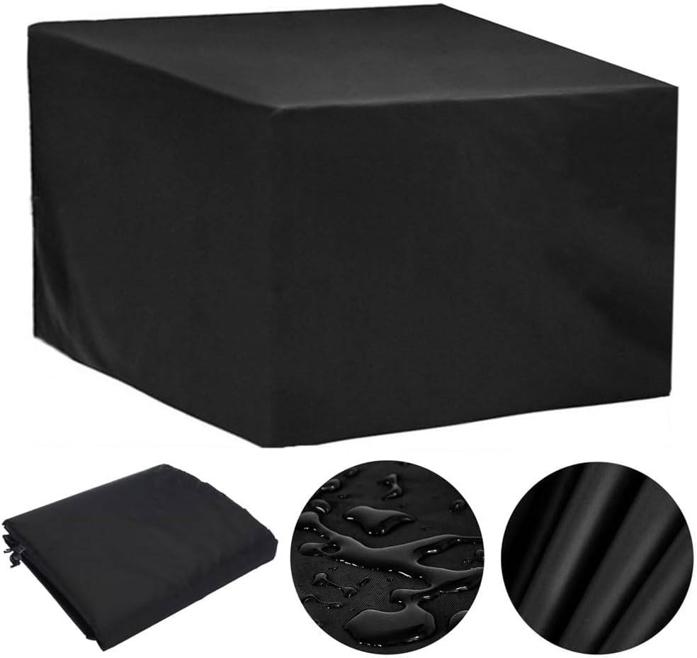IntiMeg - Housse Salon De Jardin Exterieur 110x110x85cm Housse Table De Jardin 110x110 Oxford Housse De Protection De Jardin Imperméable Au Vent Anti-UV Bache - Image 1