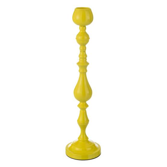 Bougeoir en Métal "Monarchy" 57cm Jaune - Image 1