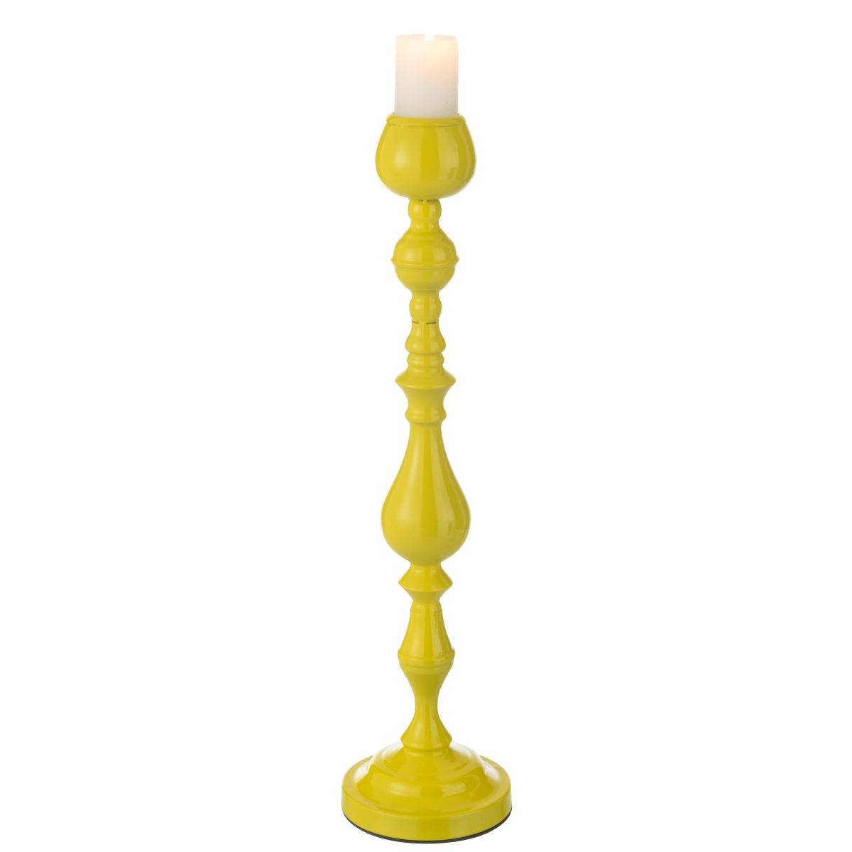 Bougeoir en Métal "Monarchy" 57cm Jaune - Image 2