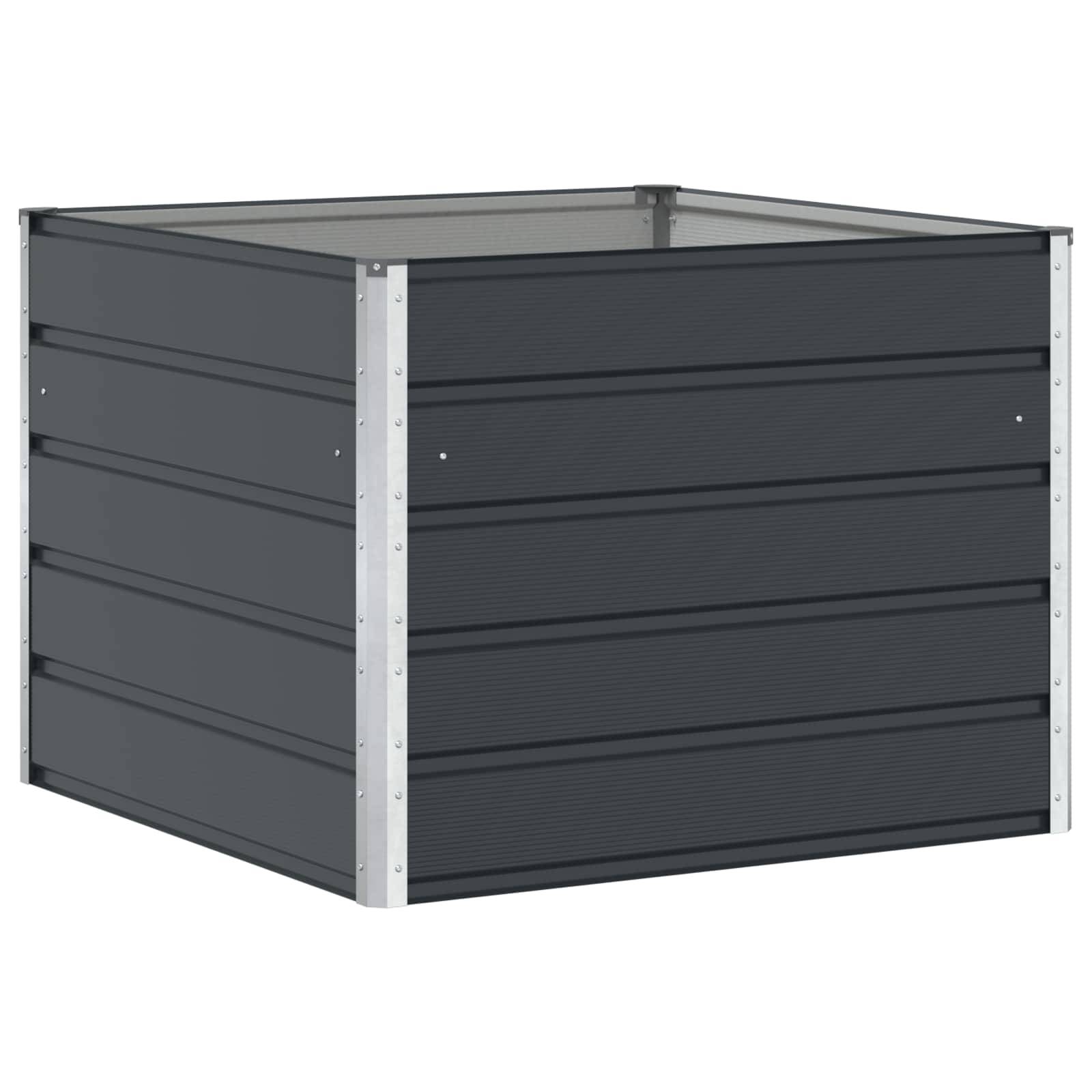 Vidaxl - Jardinière Anthracite 100 x 100 x 75 cm Acier vidaXL 42018183 - Image 2