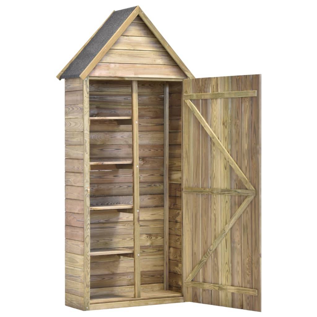 Maison Chic - Abri de jardin 0.22m² Abri pour outil et porte - 69,5x32x178cm Pinède imprégnée - Meuble Pro MAISON CHIC - Image 3