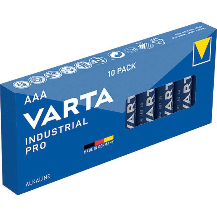 Boîte de 10 piles alcalines INDUSTRIAL Pro 1,5V LR03 - VARTA - 4003211111 - Image 1