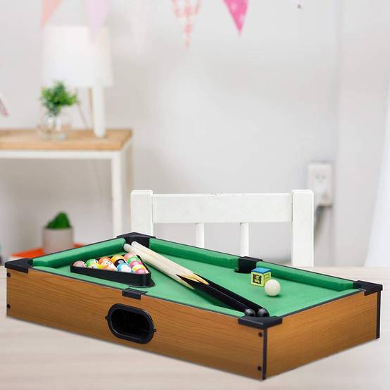 Mini table de billard FISHTEC 51 x 31 cm Tapis feutrine verte Jeu ...