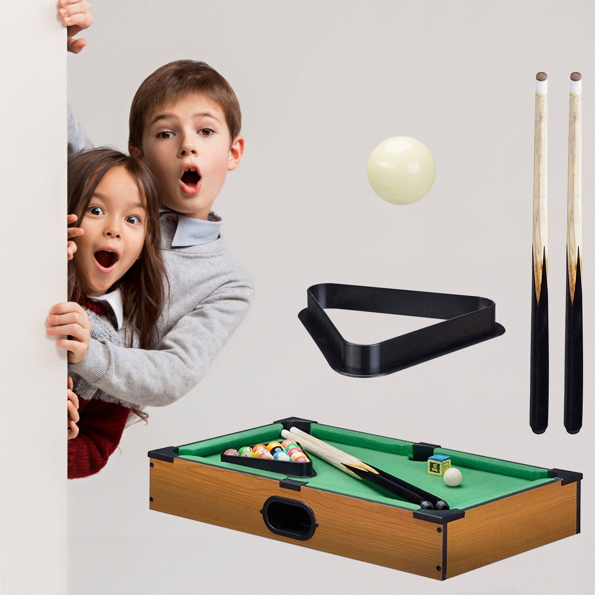 Mini table de billard FISHTEC 51 x 31 cm Tapis feutrine verte Jeu ...