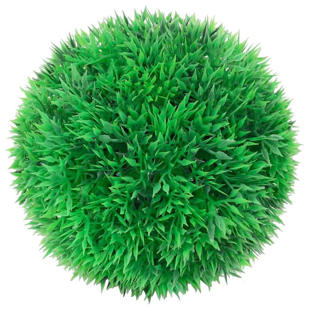 Boules de buis artificielles avec LED polyéthylène vert 12 x 12 x 12 cm, poids:0.9kg - PANGIVO - Image 2