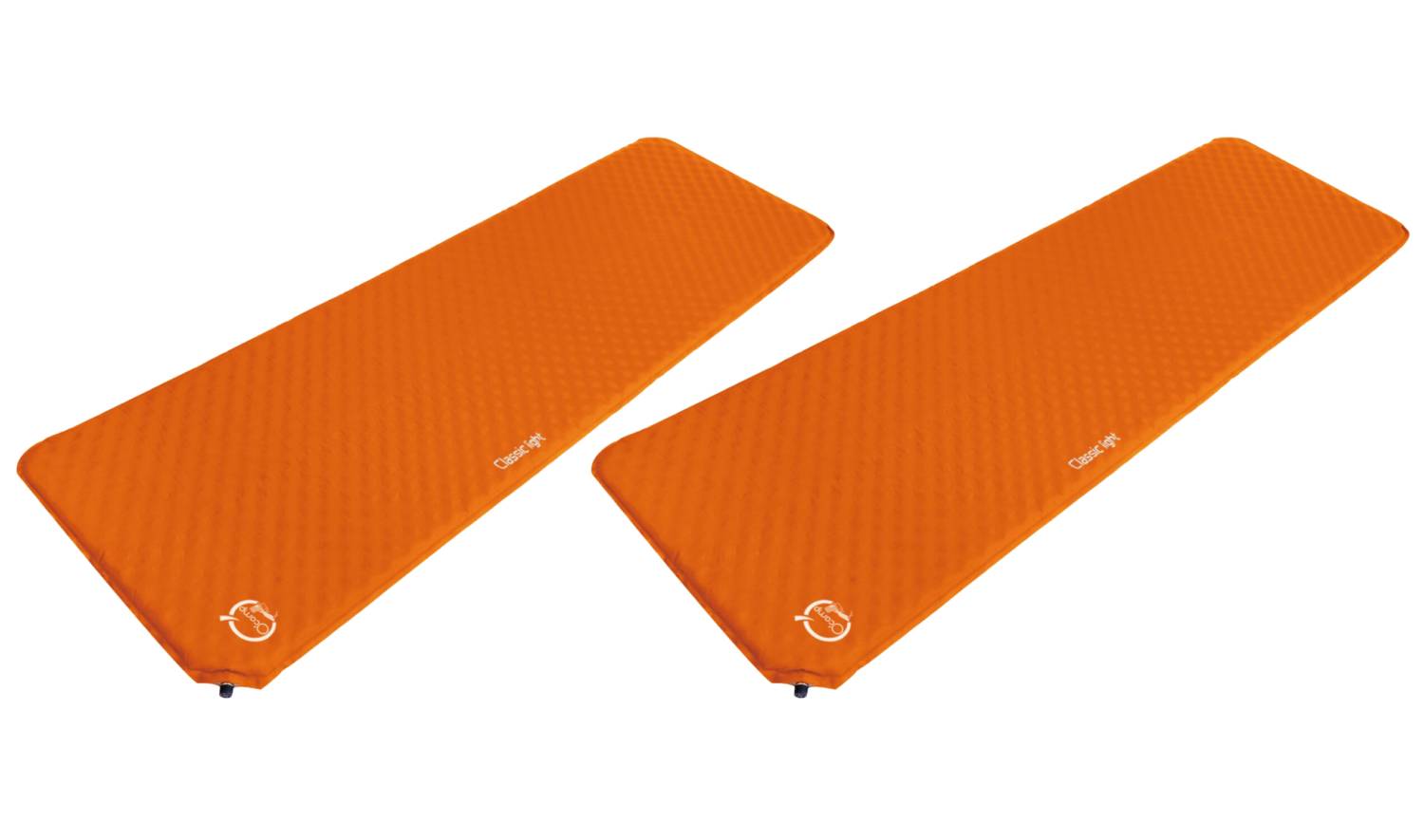 Lot de 2 matelas autogonflant de camping - En Polyester - 183 x 51 x 2,5 cm - O'Camp