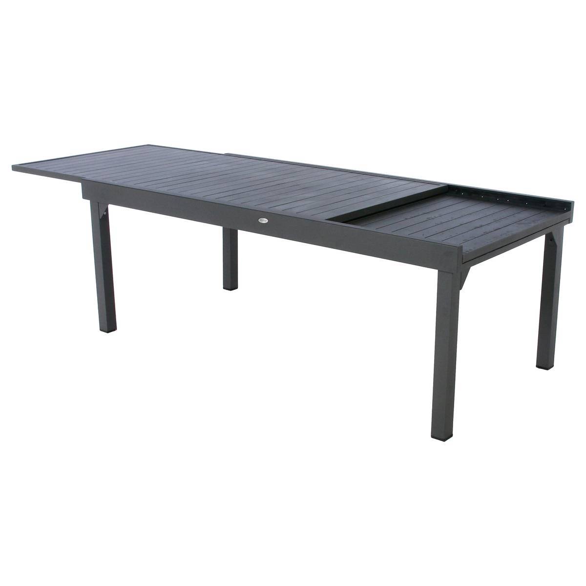 Hesperide - Table de jardin extensible "Piazza" graphite 12 places en aluminium traité époxy - Hespéride - Image 5