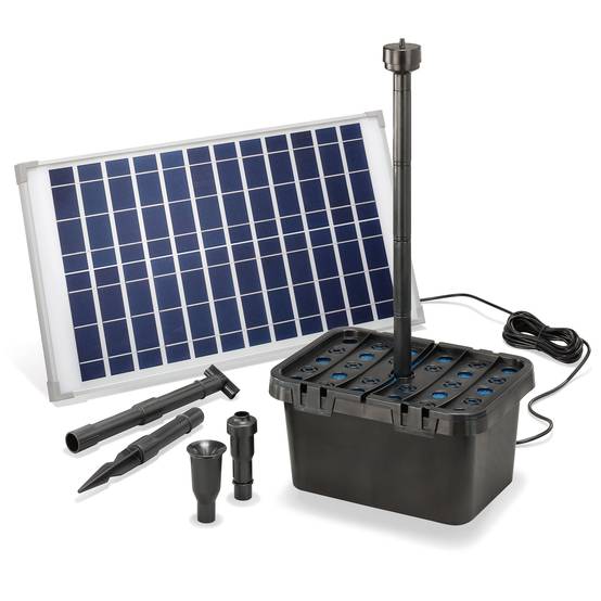 Filtre de bassin solaire Professional 25W 1250l/h Pompe de bassin de jardin esotec 100903 - Image 1