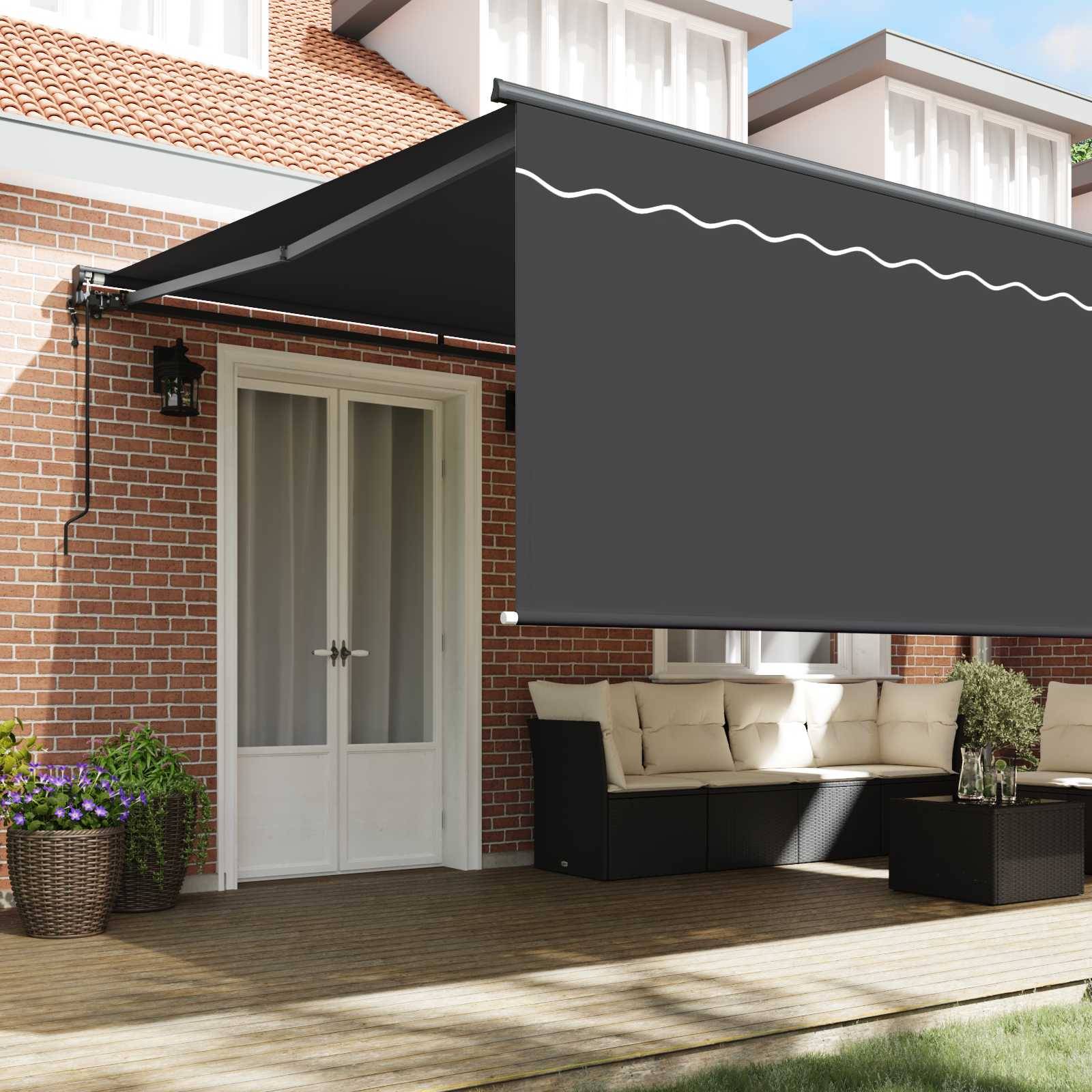 PANGIVO - Auvent Rétractable Anthracite 500 x 300 x 165 cm Polyester et Aluminium, 3331218 - PANGIVO - Image 3