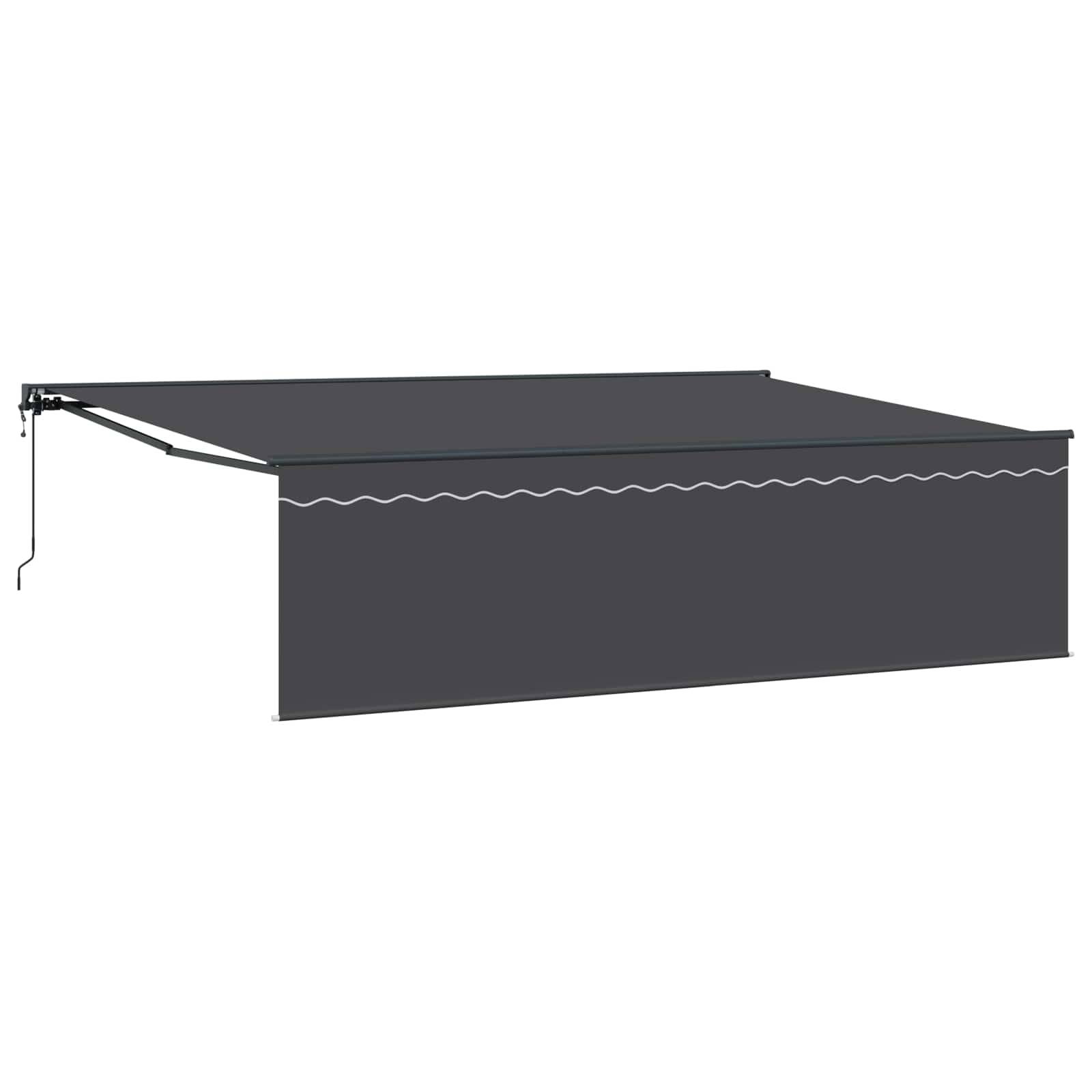 PANGIVO - Auvent Rétractable Anthracite 500 x 300 x 165 cm Polyester et Aluminium, 3331218 - PANGIVO - Image 2