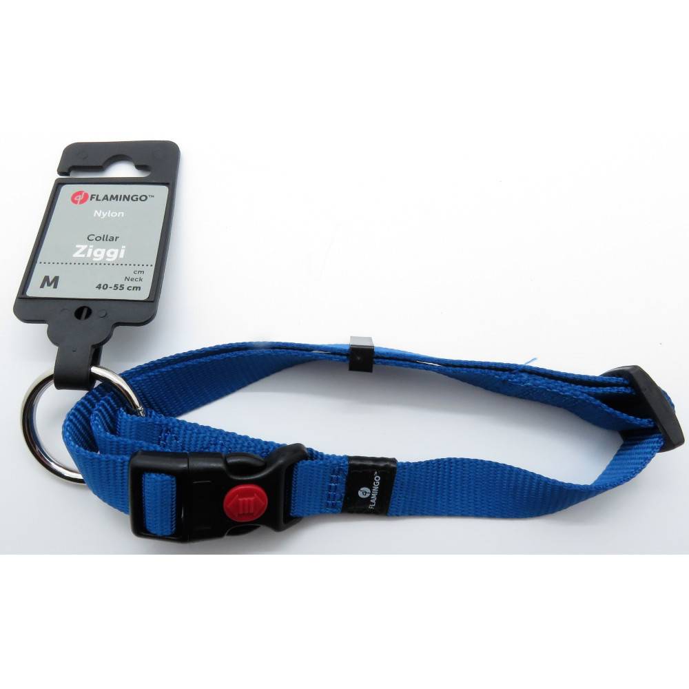 Flamingo - Collier Ziggi bleu 40 -55 cm. 20 MM . taille M. pour chien. - Image 1