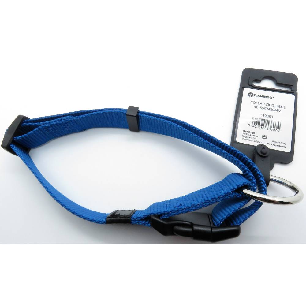 Flamingo - Collier Ziggi bleu 40 -55 cm. 20 MM . taille M. pour chien. - Image 4