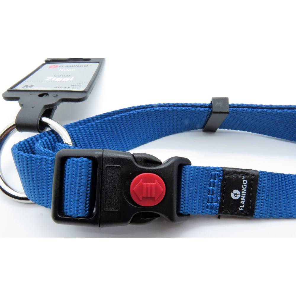 Flamingo - Collier Ziggi bleu 40 -55 cm. 20 MM . taille M. pour chien. - Image 2