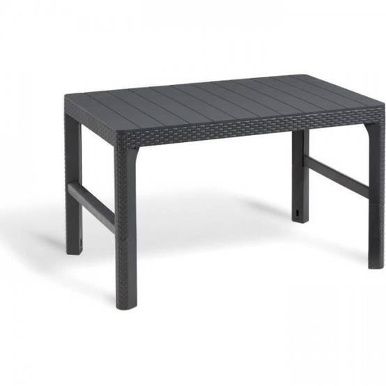 Salon de jardin avec table basse 2 en 1 - en résine - Allibert by KETER - 6 personnes - SanRemo - Gris graphite - Image 5