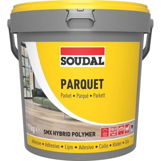 73A Colle MS parquet - Colle polymère hybride pour revêtement de sol en bois - Soudal - 7 kg