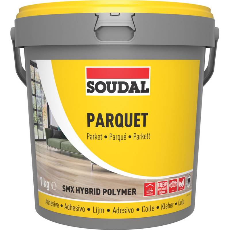 73A Colle MS parquet - Colle polymère hybride pour revêtement de sol en bois - Soudal - 7 kg