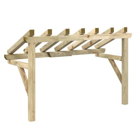 Vidaxl - Auvent de porte 200x100x100 cm Bois de pin solide vidaXL 49454 - Image 7