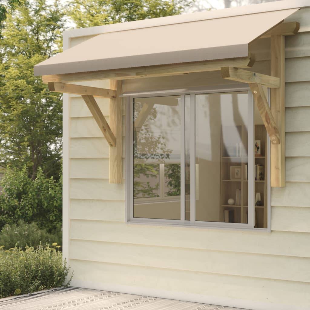 Vidaxl - Auvent de porte 200x100x100 cm Bois de pin solide vidaXL 49454 - Image 1