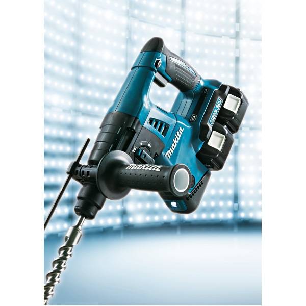 Perforateur-Burineur SDS+ 36V (2x18V) - 2.5J - MAKITA - avec 4 batteries 5Ah + 1 chargeur rapide + 2 MakPak + accessoires - DHR264PT4J - Image 2