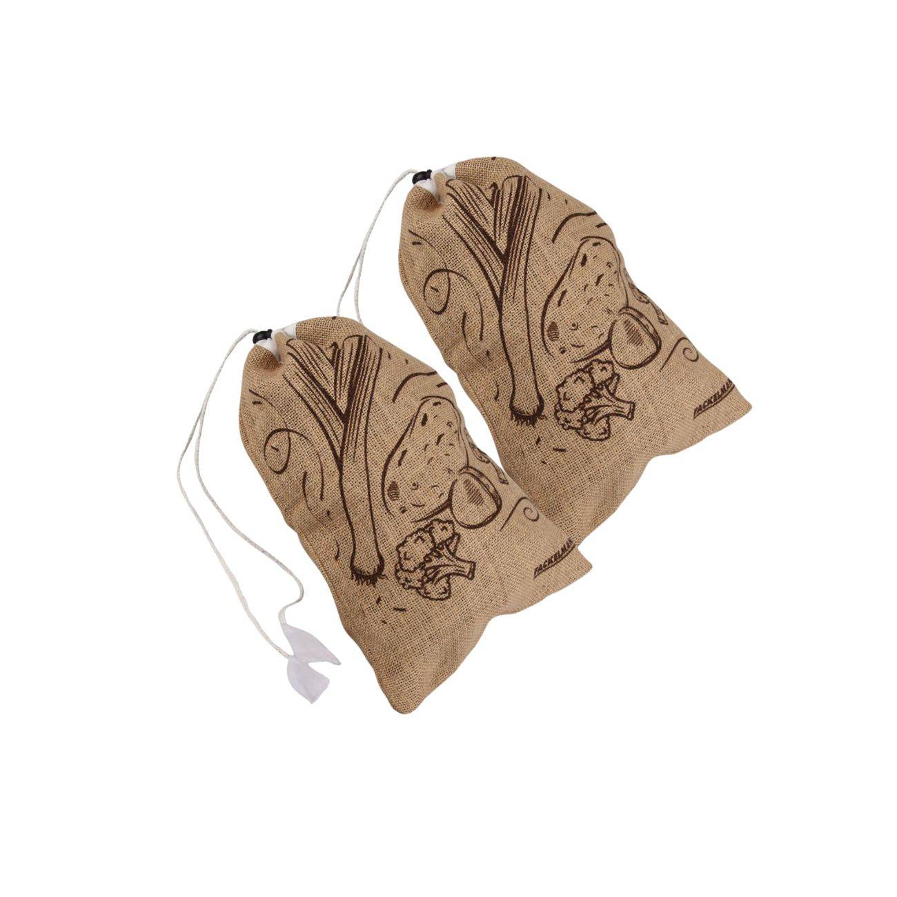 Lot de 2 sacs pour fruits et légumes réutilisables Fackelmann Nature - Image 1
