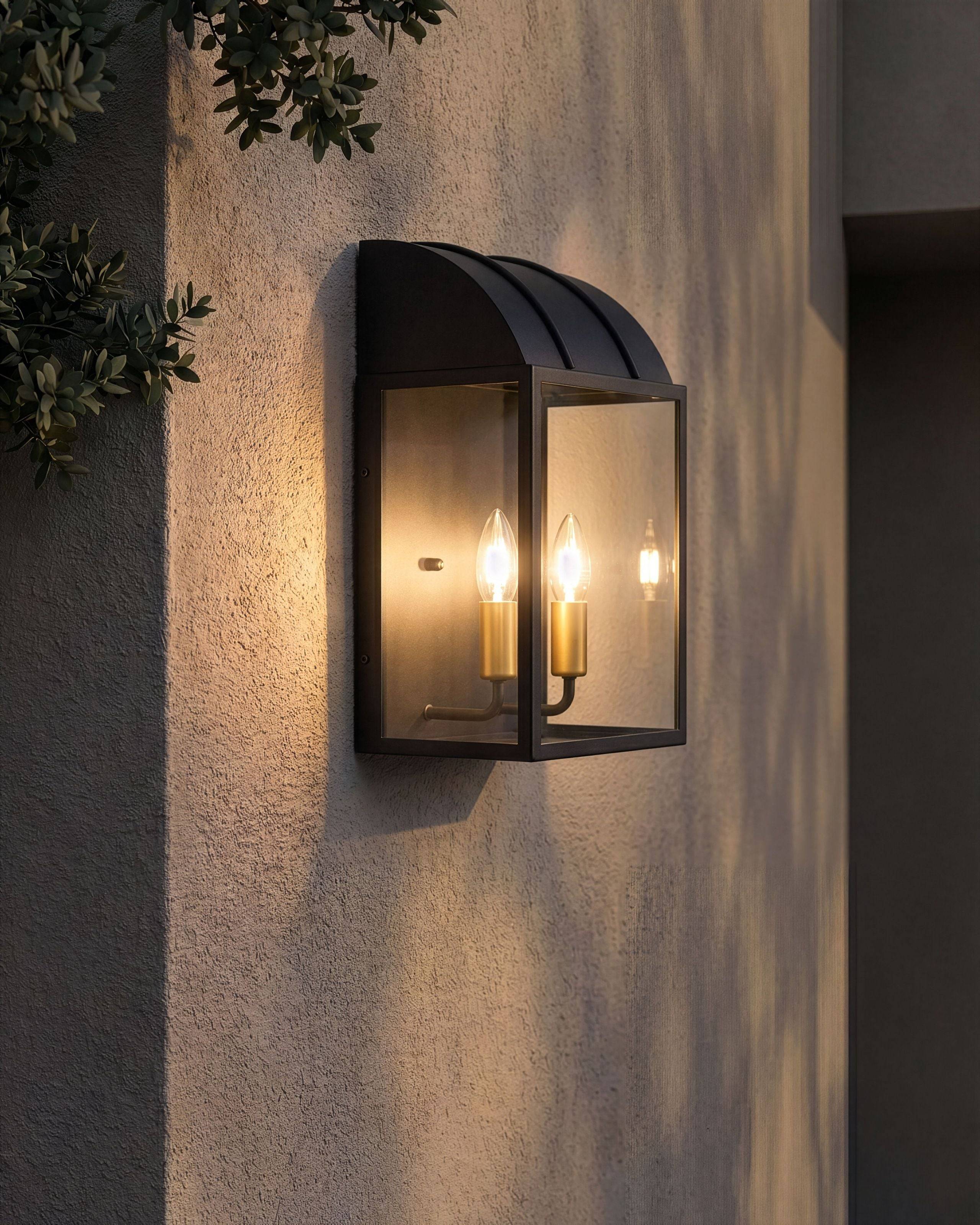 Beliani - Lampe murale pour l'extérieur Aluminium Noir BELITSA - 23x18x39- Beliani - Image 1