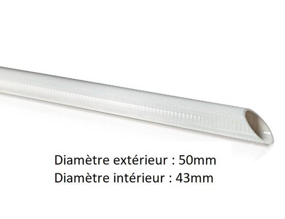 Couronne 50m Tuyau Blanc Piscine PVC Pression Souple Semi-Rigide à coller diamètre 50mm⌀ extérieur - Image 2