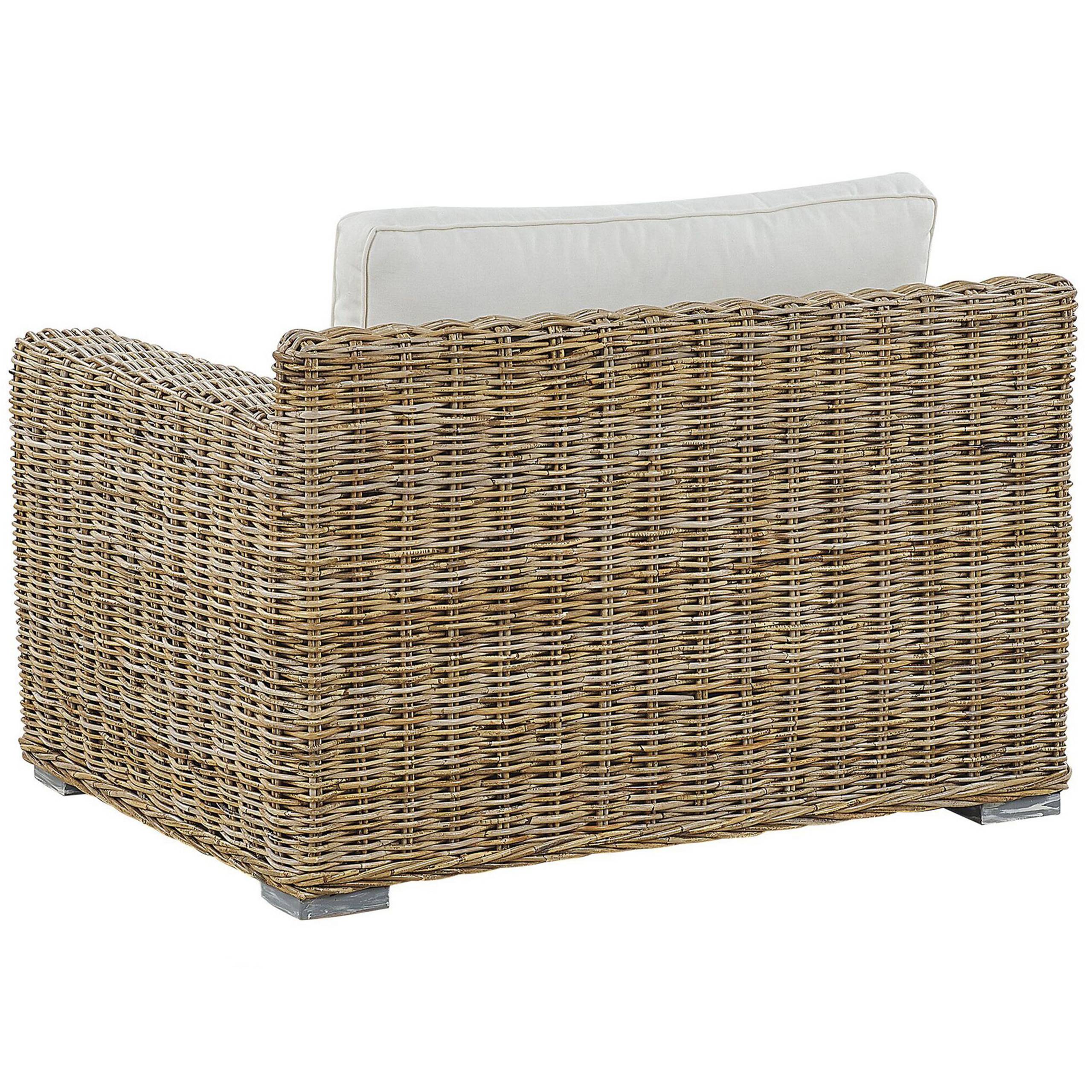 Fauteuil Rotin Marron clair ARDEA - Beliani - Image 4