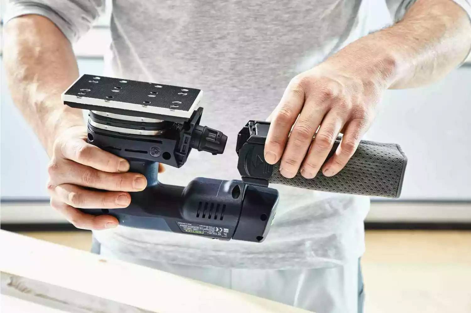 Set ponceuse vibrante hybride RTSC 400 3.0 I-SET - FESTOOL - avec 2 batteries 18V 3.0Ah - chargeur - accessoires - Systainer - 578133 - Image 6