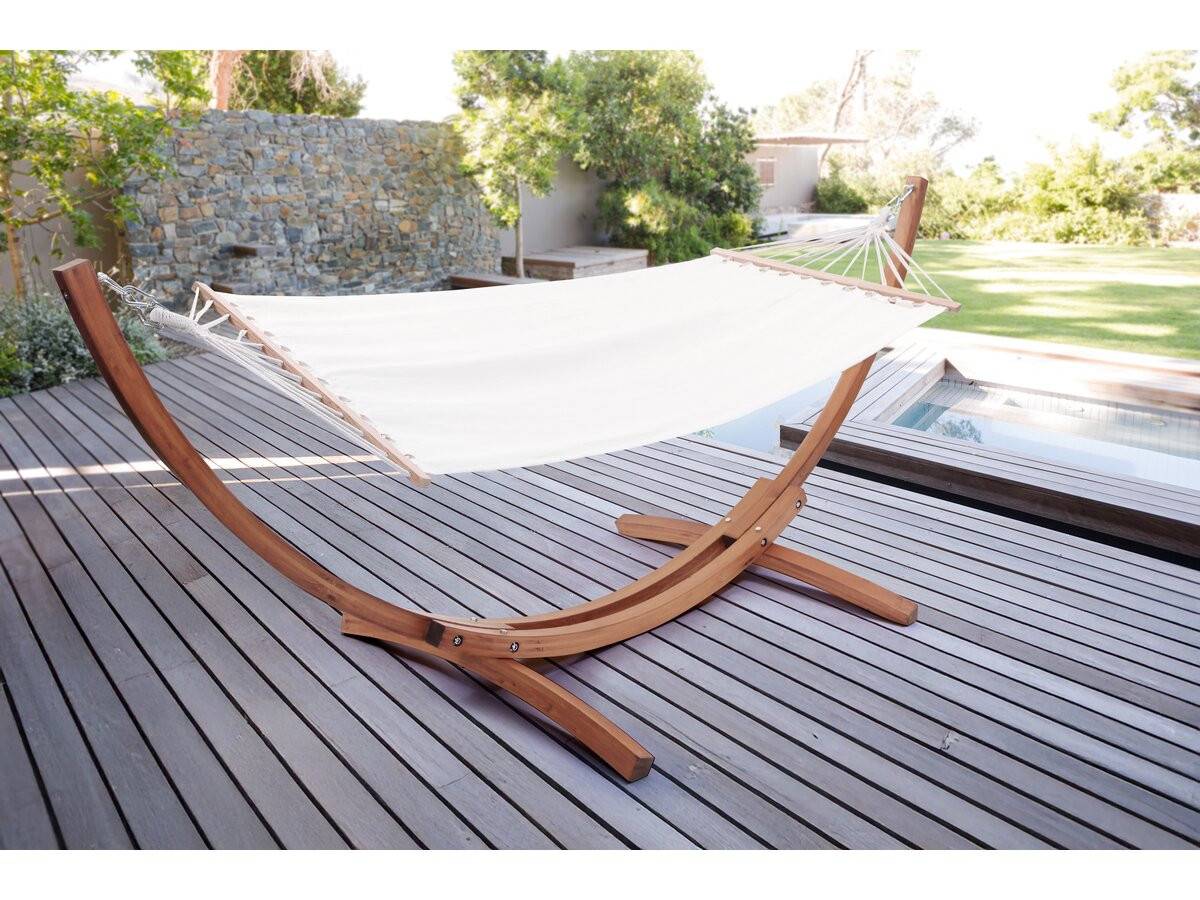 Habitat Et Jardin - Hamac Bois Avec Toile En Coton "dallas" - 3 M - Ecru -habitat Et Jardin - Image 2