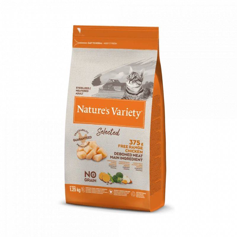CROQUETTE CHAT - SELECTED STERILIZED - POULET - NATURE'S VARIETY 7 kg - Image 1