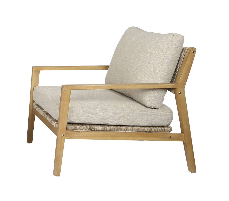 Ozalide - Salon de jardin en acacia 5 places TUCSON - Image 3