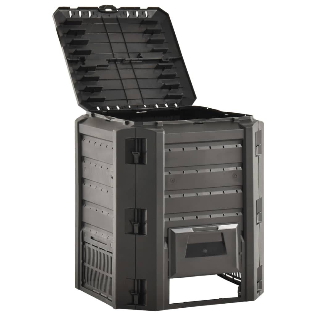 ComfortXL - Composteur de jardin 380 L en polypropylène pour engrais bio jardin cuisine Noir – ComfortXL Outdoor Living - Image 2