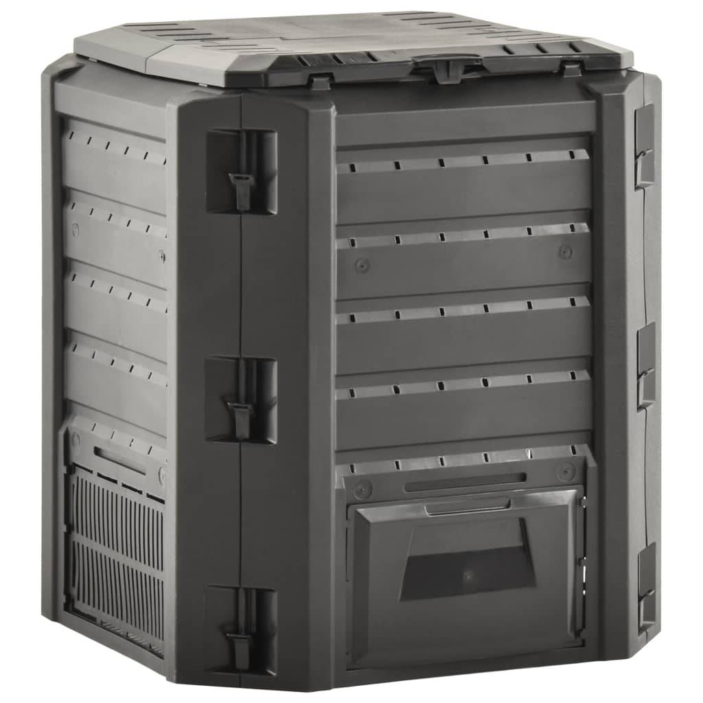 ComfortXL - Composteur de jardin 380 L en polypropylène pour engrais bio jardin cuisine Noir – ComfortXL Outdoor Living - Image 3