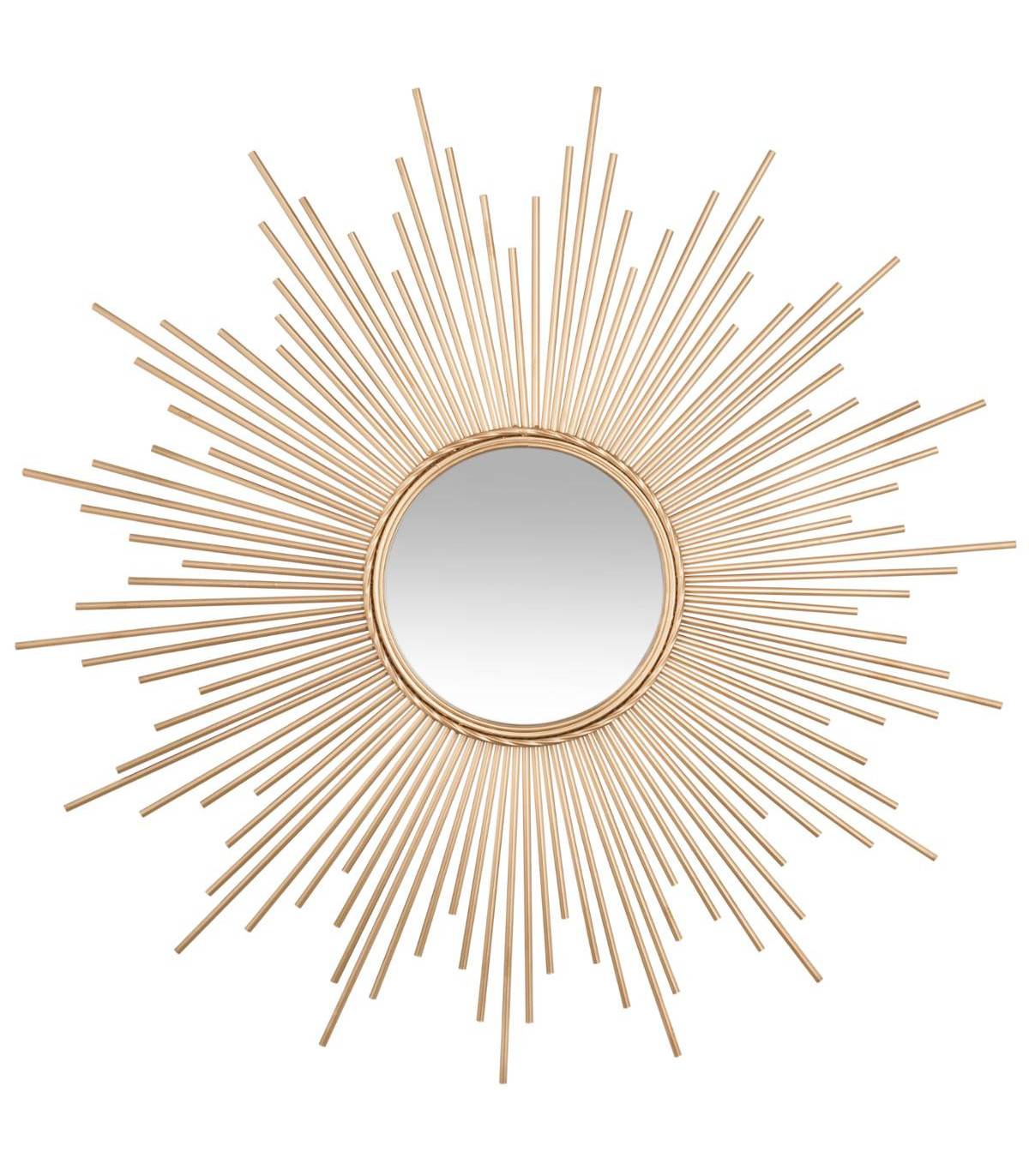 Grand Miroir soleil en Métal doré D 99 cm - Image 1
