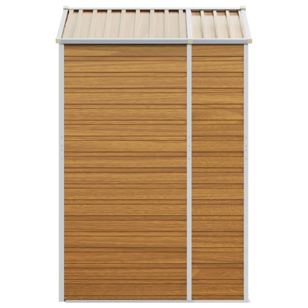 Vidaxl - Abri de jardin marron clair 191x130x198 cm acier galvanisé vidaXL 3188275 - Image 7