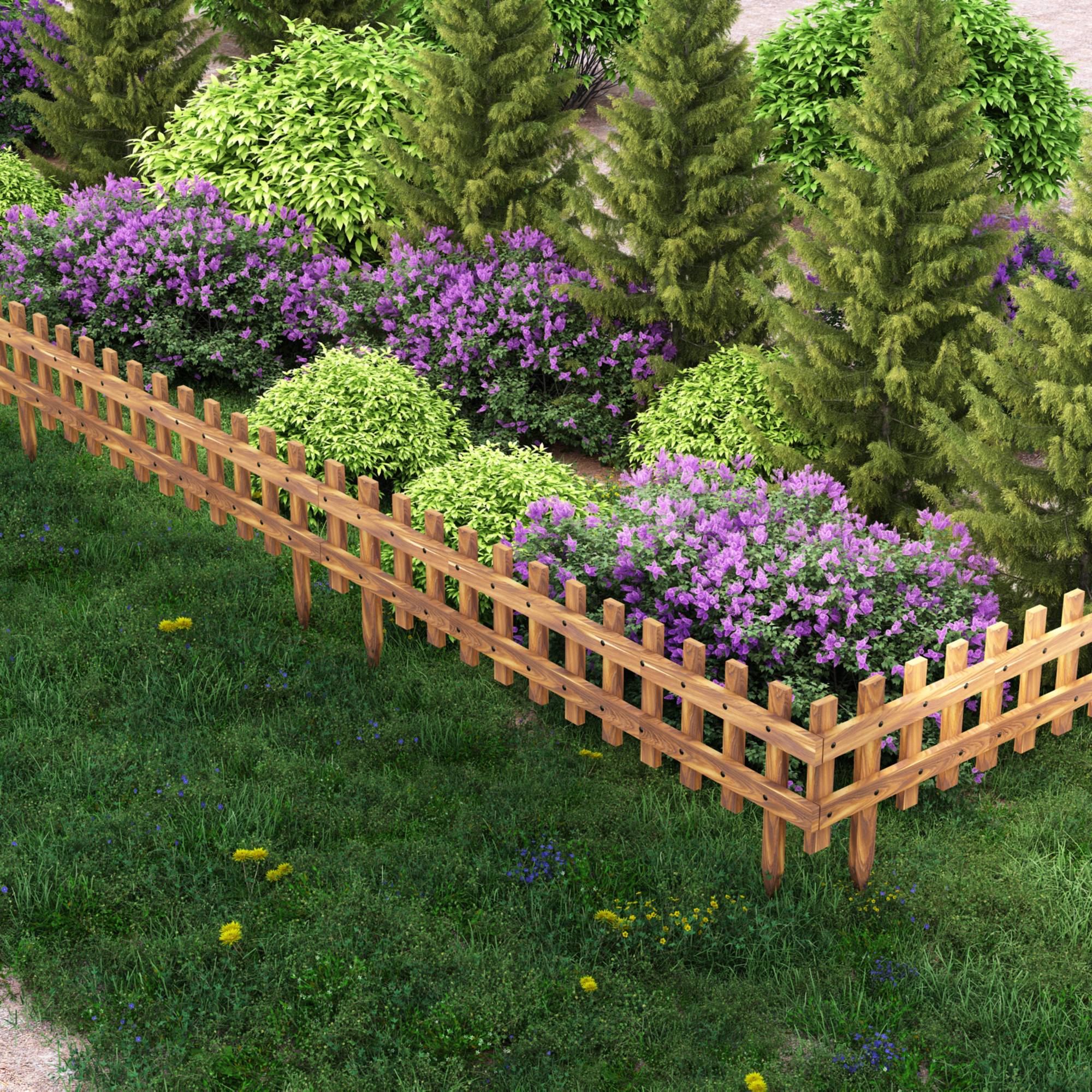 Set de 2 bordures de jardin Züschen en bois 117 x 40 cm [en.casa] - Image 2