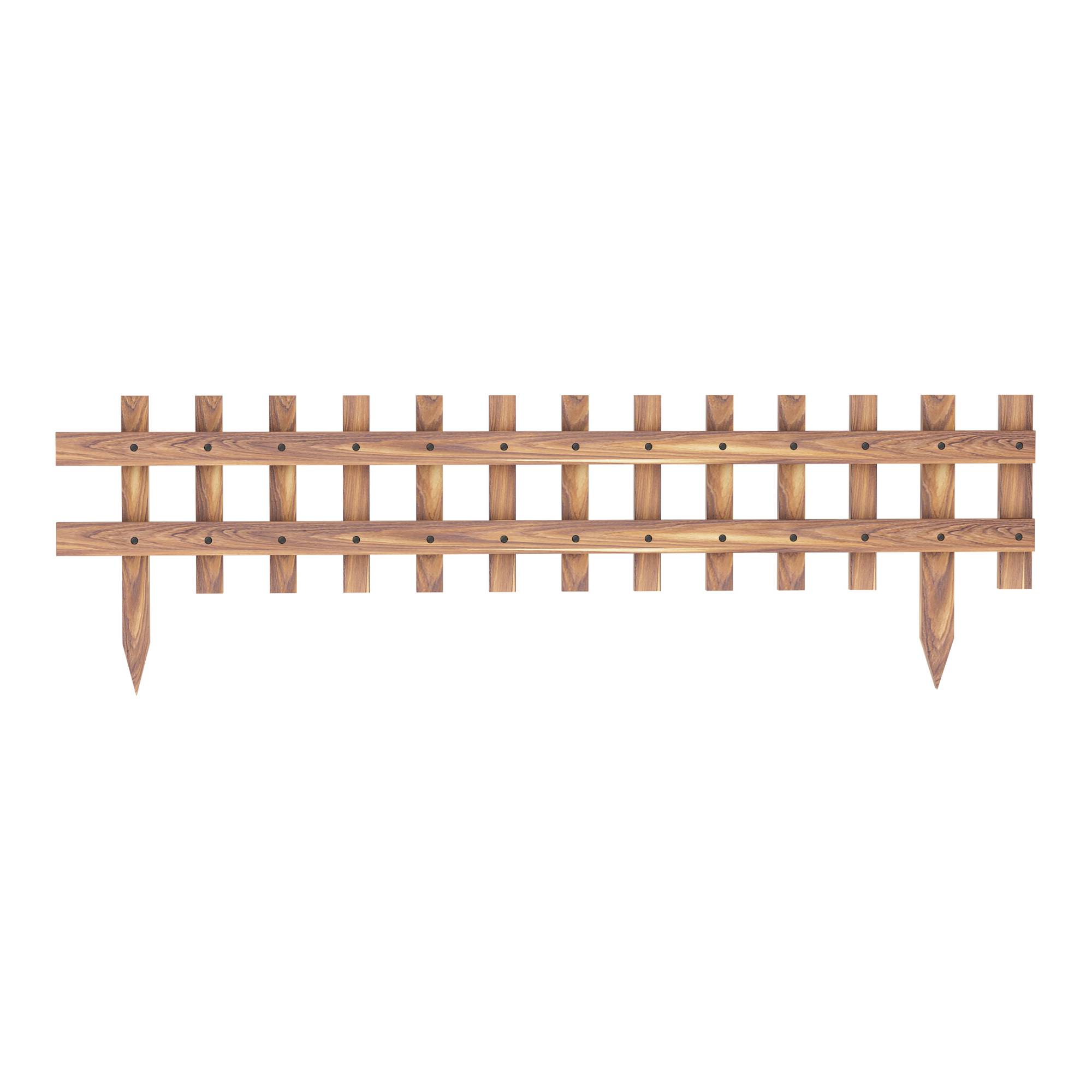 Set de 2 bordures de jardin Züschen en bois 117 x 40 cm [en.casa] - Image 4