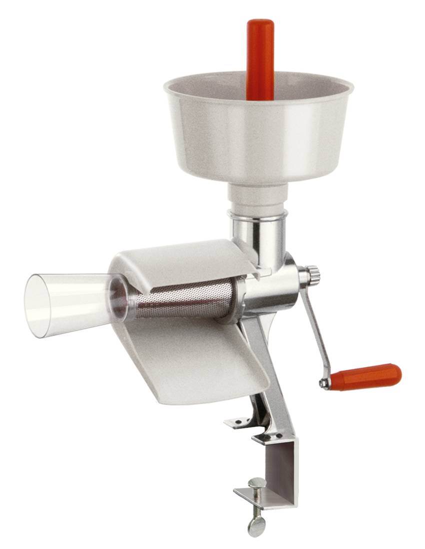 Moulin à tomates professionnel / Extracteur de jus manuel grand modèle en Aluminium et Inox - Louis Tellier - Image 2
