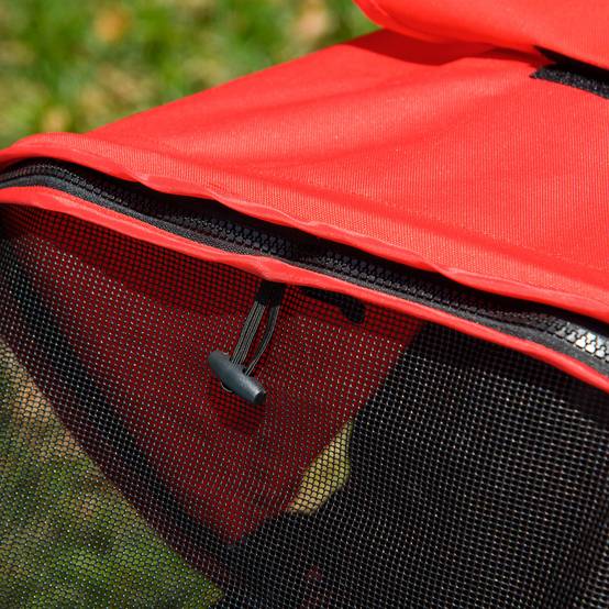 Poussette pour animaux tissu oxford rouge 109.50 x 54.50 x 106.50 cm - PANGIVO - Image 8