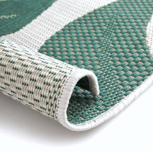 Decoweb - Tapis d'extérieur ou de salon - Green Tropical - Vert et écru - 120 x 170 cm - Decoweb - Image 7