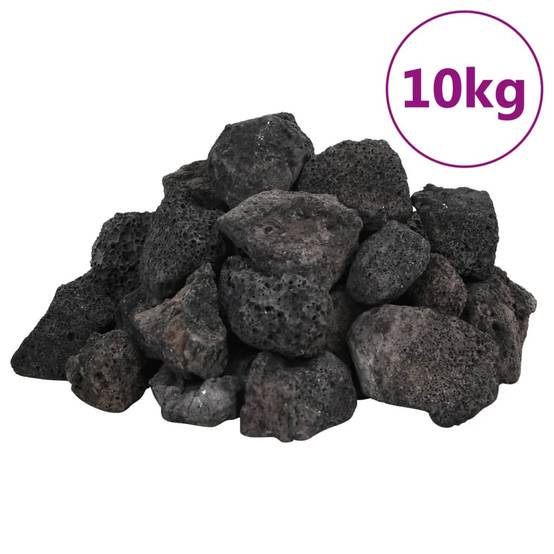 Pierres de Lave Décoratives pour Jardin et Aquarium 10 kg Noir 3-5 cm - ComfortXL Outdoor Living - Image 2
